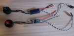 Pair of DYS BelHeli 20A ESC with EMAX MT1806 brushless motors directly soldered to the ESC