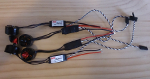 All four DYS BelHeli 20A ESC with EMAX MT1806 brushless motors directly soldered to the ESC completed with heat shrink