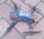ZMR250 Mini Quad ready to fly, black props all round.