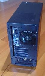 Back view of Nanoxia Deep Silence 4 showing rear IO panel and PSU